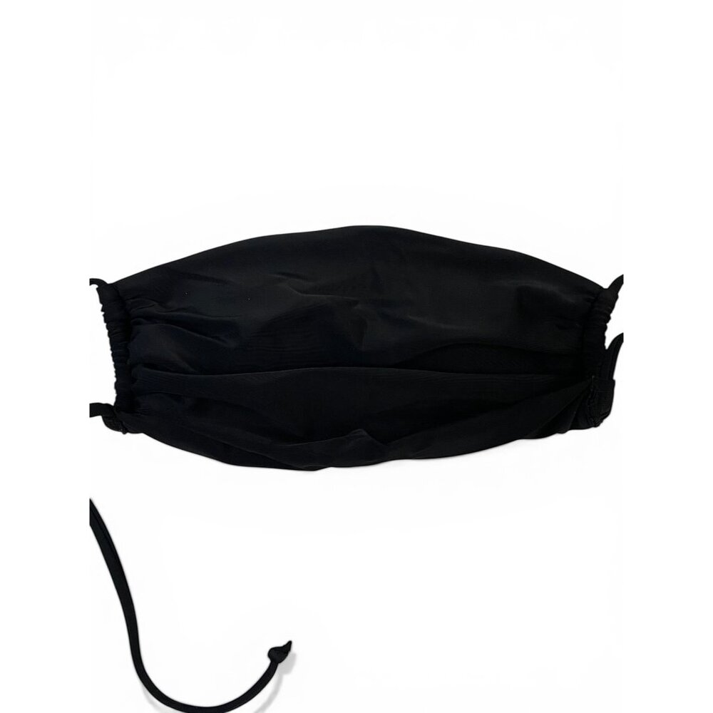 NWT SHEIN Black Bandeau Bikini Set High Waist Ruched Adjustable Straps Size S - Picture 6 of 9